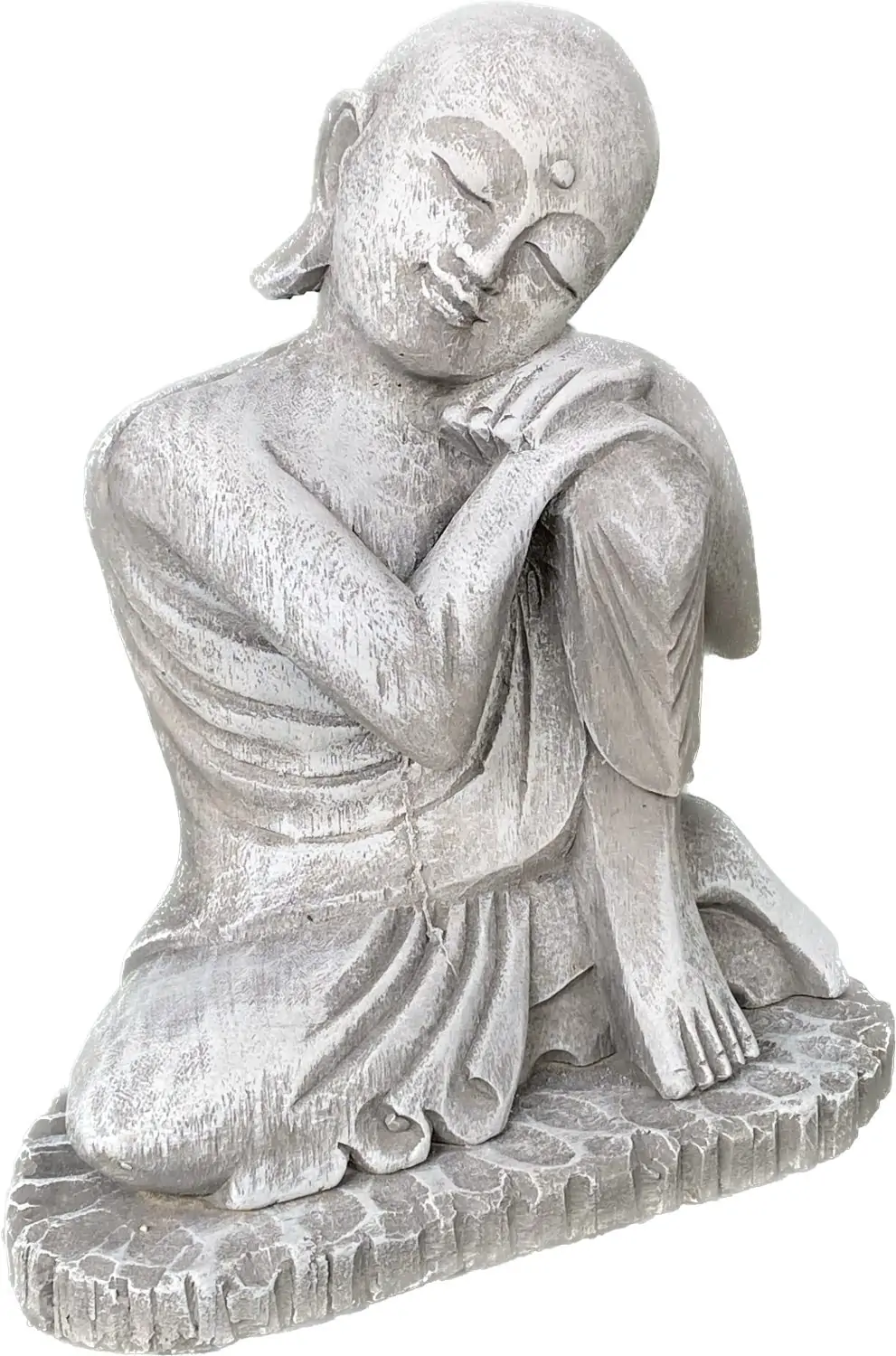 Artikelbild 4 des Artikels “Amal - Buddha entspannt - linkes Knie hoch, 25 cm H | Steinguss “